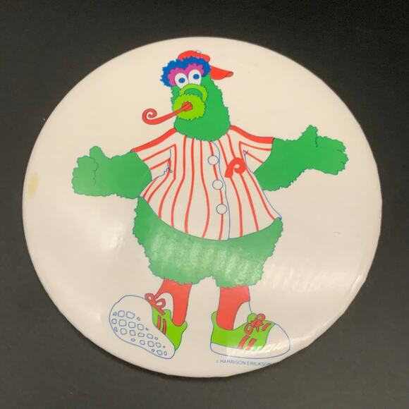 1978 Philly Phanatic Mascot Philadelphia Phillies Button Pin Pinback Vintage - Picture 1 of 3